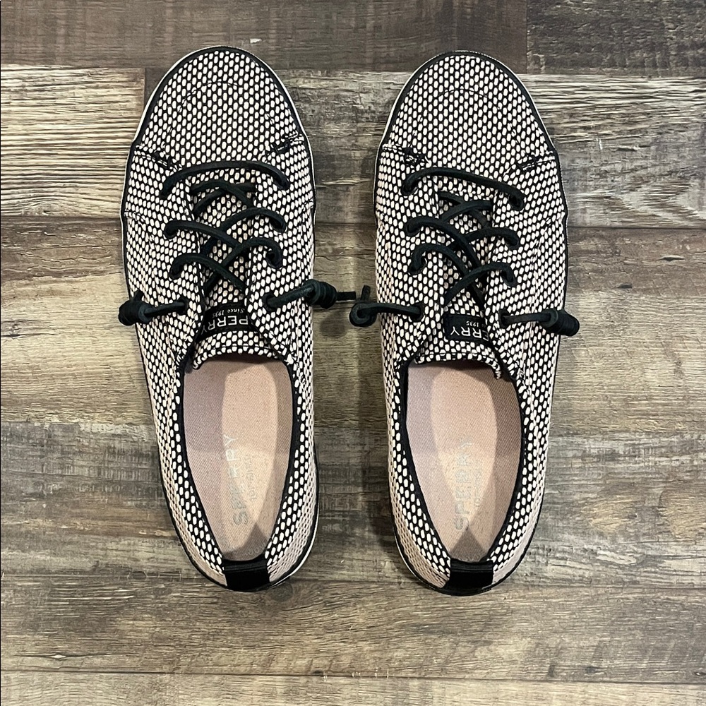 Sperry Women's Black and Pink Sneakers